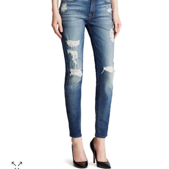 7 For All Mankind Denim - 7 For All Mankind Ankle Skinny Destruction Jean 29